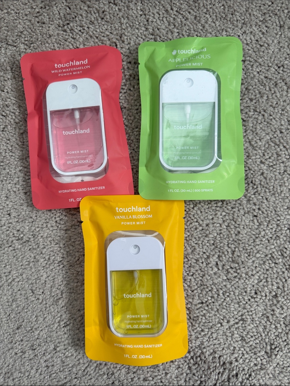3 Touchland Hand Sanitizer - Wild Watermelon Applelicious Vanilla Blossom others